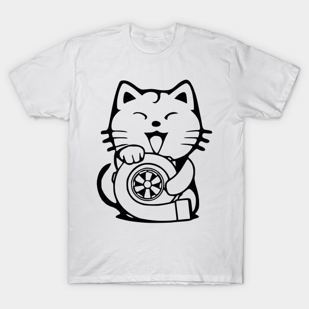 JDM Happy Turbo cat T-Shirt by Tuner Society SA